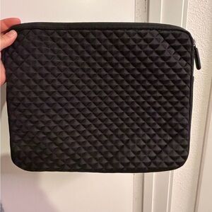 Quilted Black Laptop Sleeve